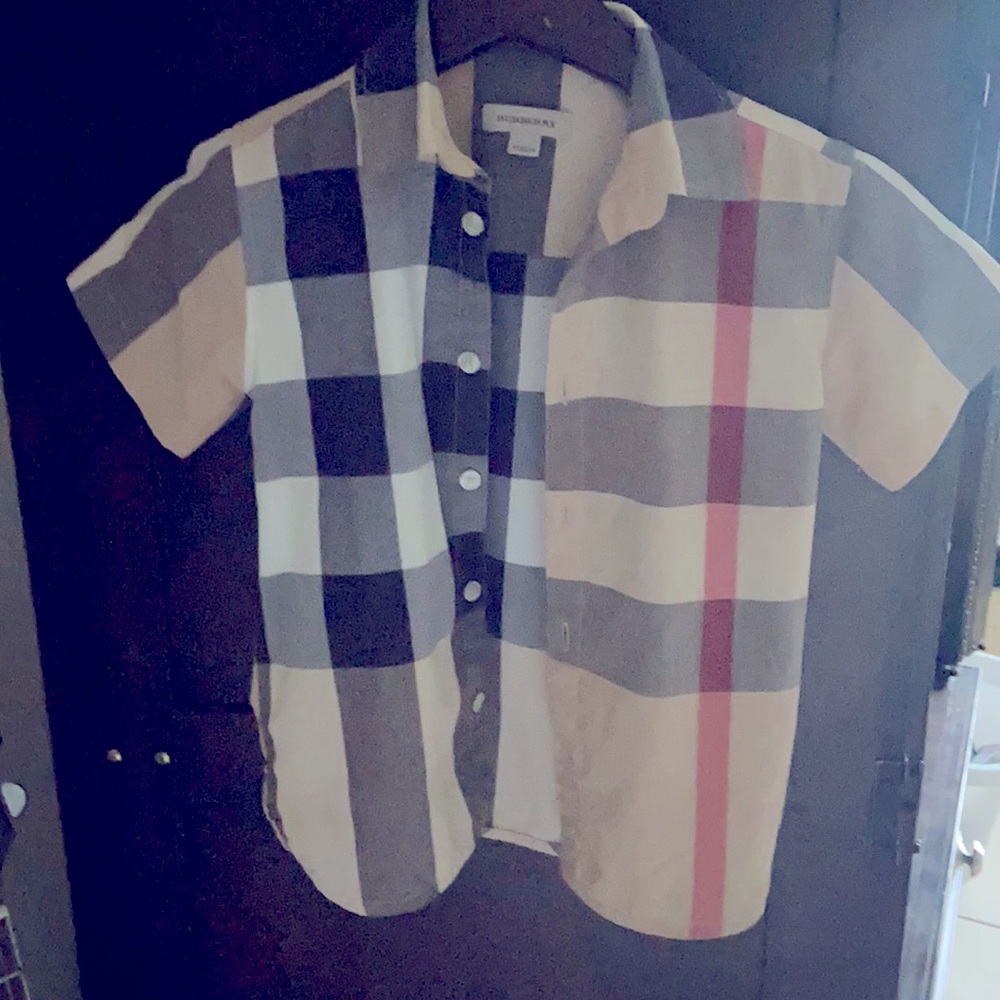 Burberry button down shirt kids beige